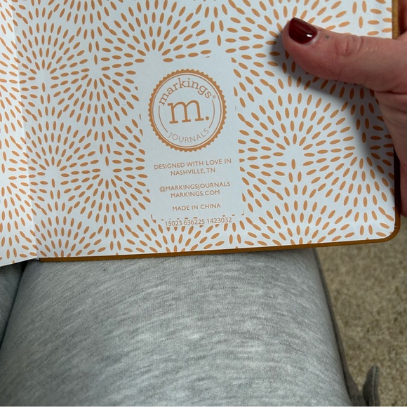 Faux Leather Stamped Composition Notebook Journal - Picture 4 of 5